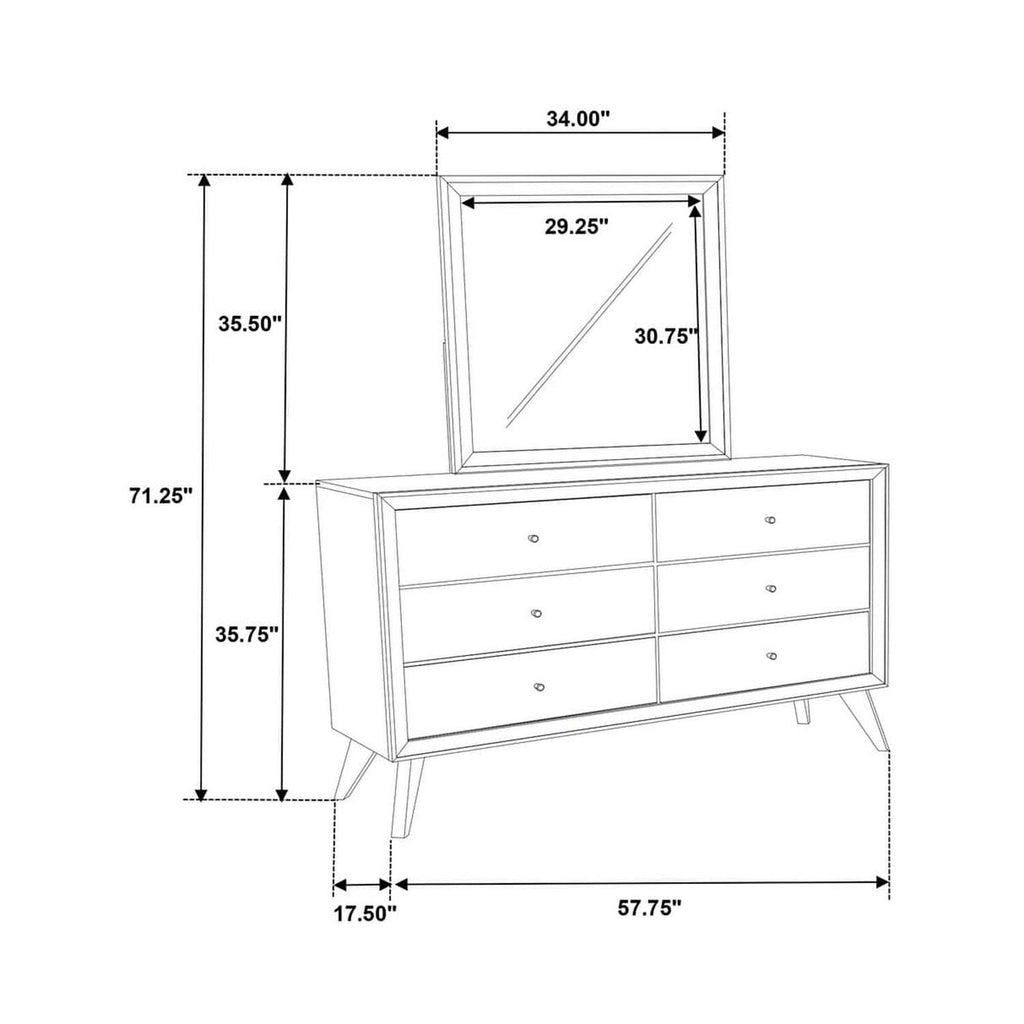 White Dresser with Mirror for Contemporary Bedrooms.