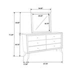 White Dresser with Mirror for Contemporary Bedrooms.