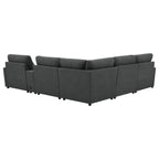 Hollander Dark Grey Modular Power Reclining Sectional Sofa.