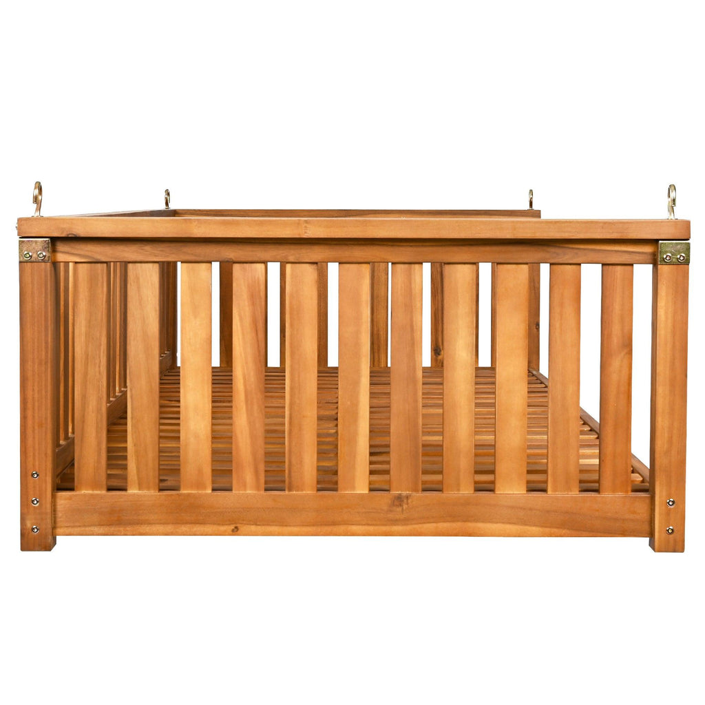 TOPMAX Twin Size Garden Swing Bed for Outdoor Relaxation.