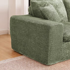 107'' L-shaped Sectional Sofa with Moveable Ottoman.