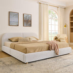 King Size Upholstered Bed Frame - Modern Minimalist Design.
