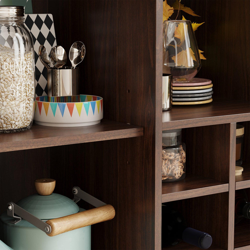 Wine Bar Cabinet with Storage – 34 Inch Sideboard.