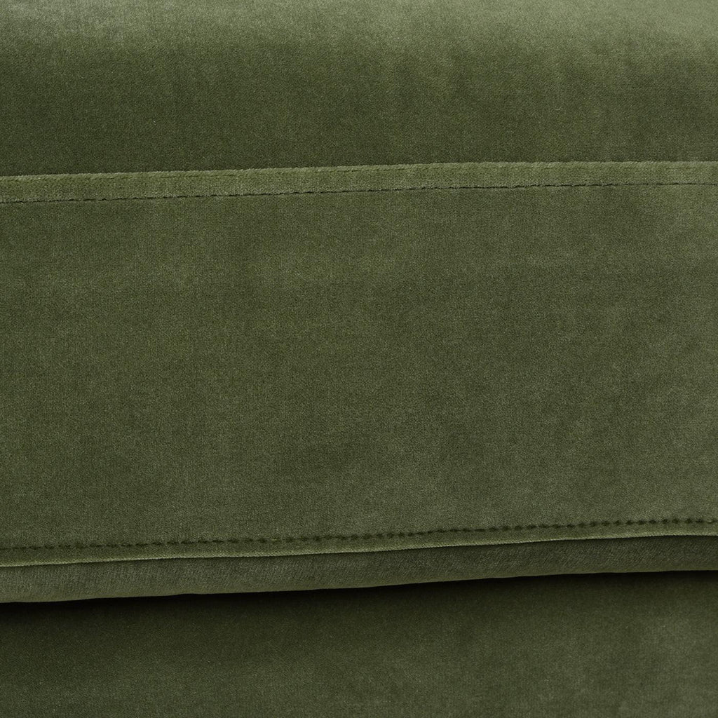 Alana Lawson Olive Green Velvet Sofa for Living Room.