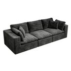 Modular Sectional Sofa Grey - Comfortable 3PC Couch.