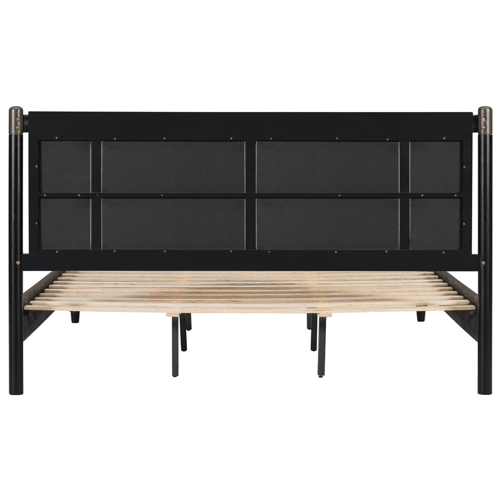 Solid Wood King Bed with Heavy Duty Support.
