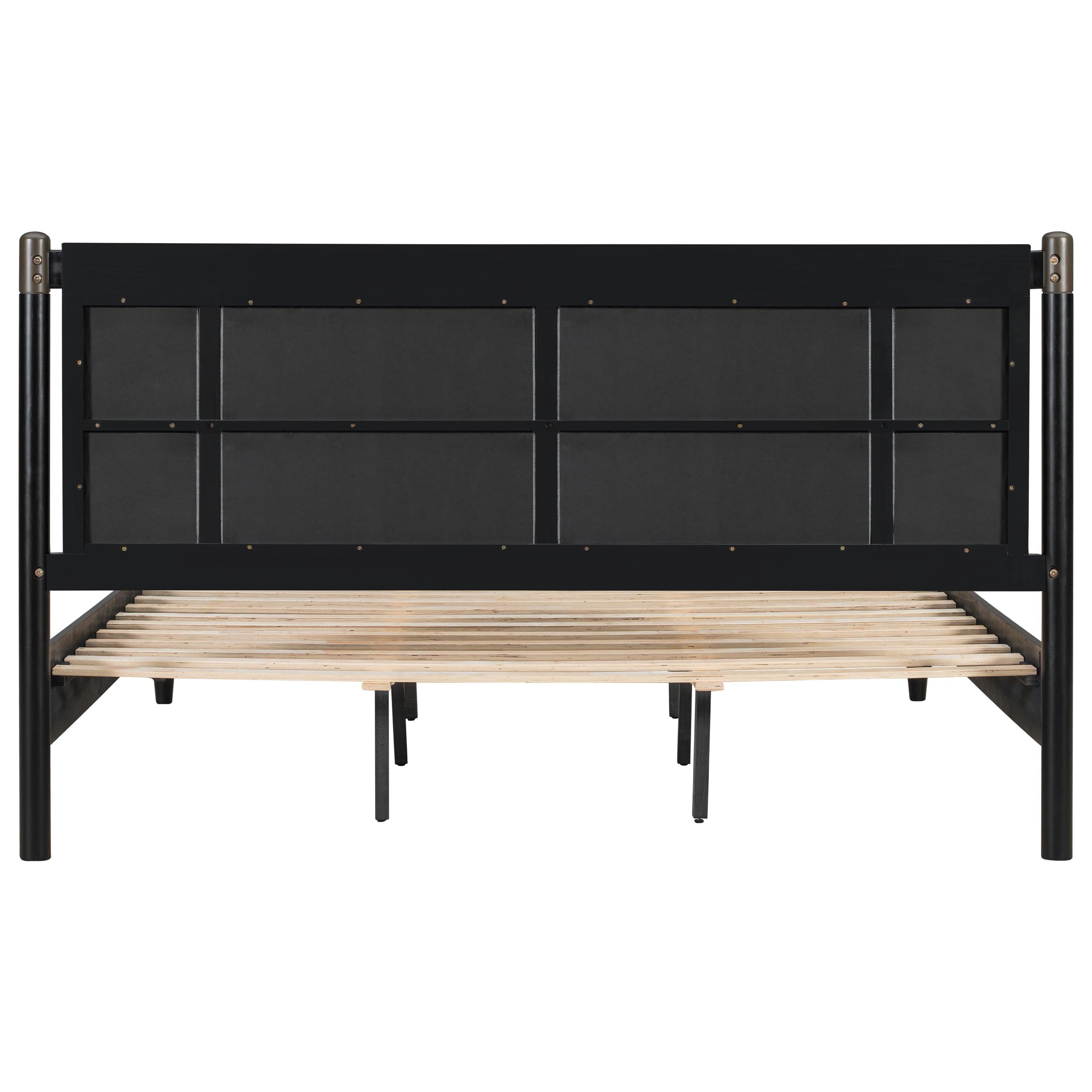 Solid Wood King Bed with Heavy Duty Support.