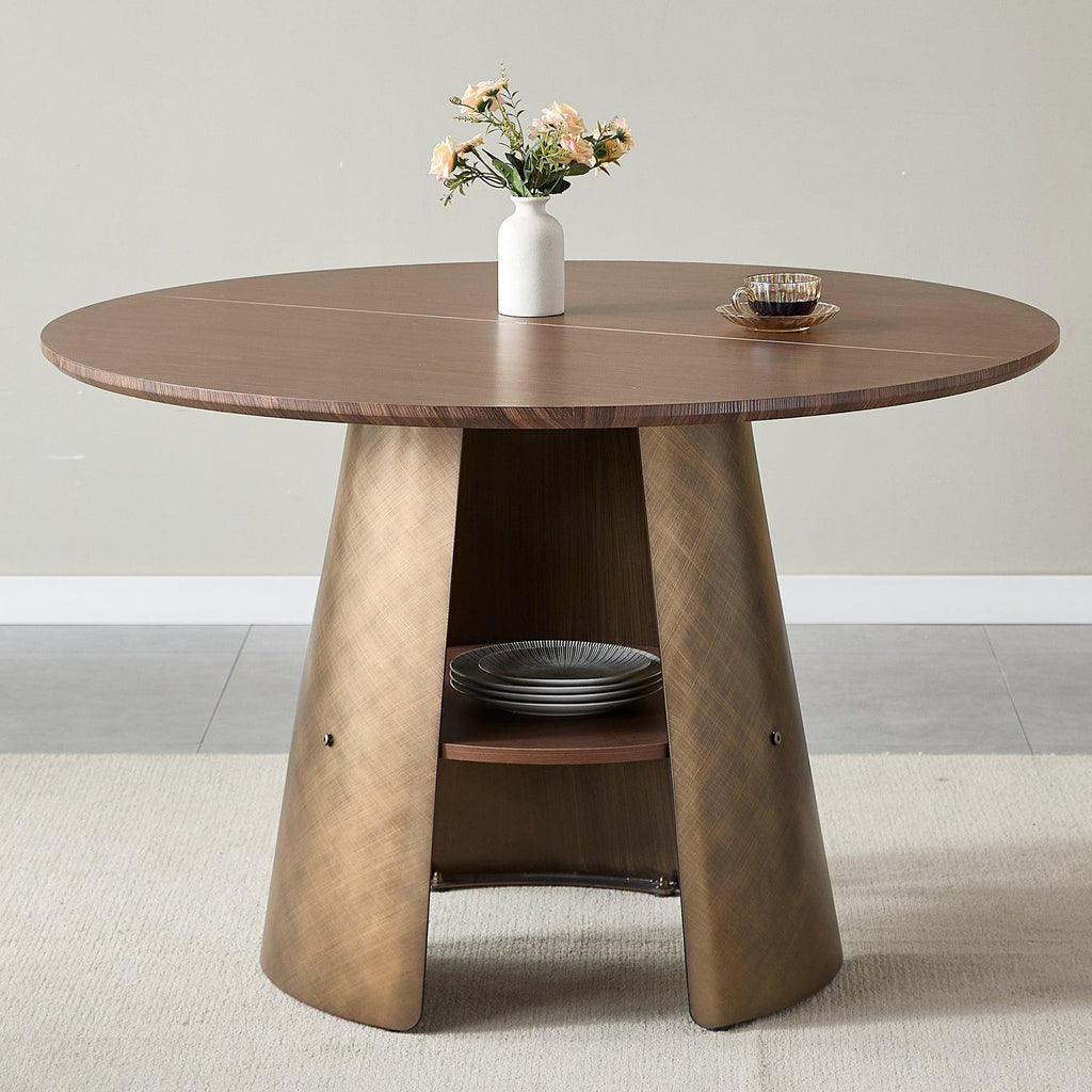 47.25 Inch Round Dining Table for 4-6 People.