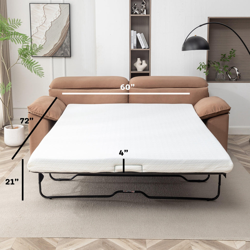2-Seater Convertible Sofa Bed - Ideal for Small Spaces.