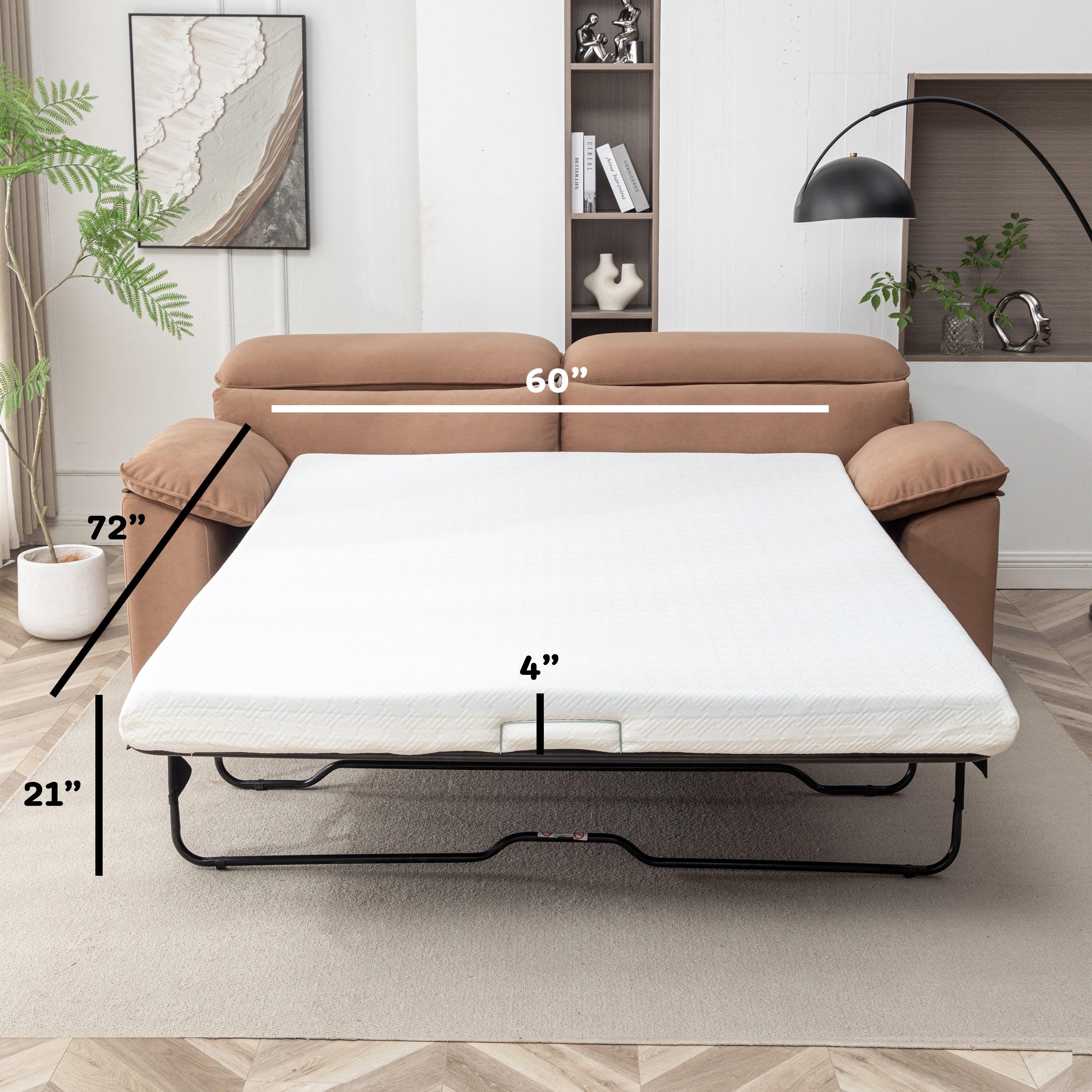 2-Seater Convertible Sofa Bed - Ideal for Small Spaces.