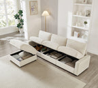 Modular Sectional Sofa with Storage for Living Room.