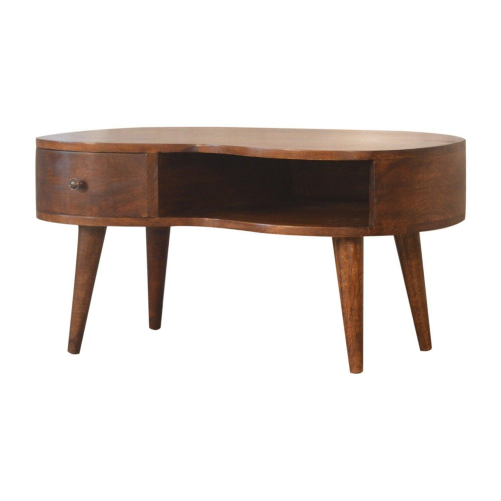 Chestnut Wave Coffee Table.