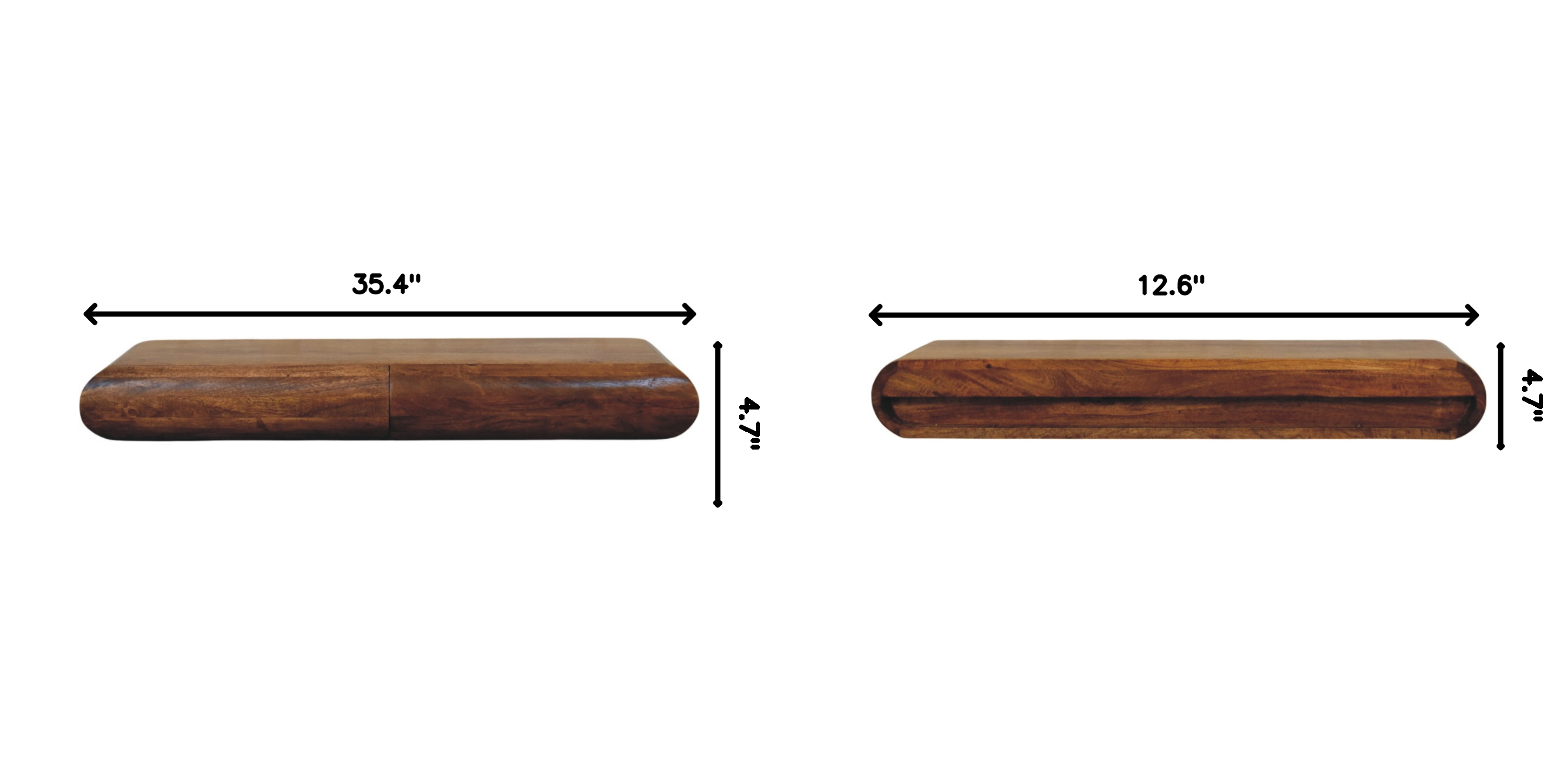 Solid Wood Wall-Mounted Console Table for Modern Spaces.