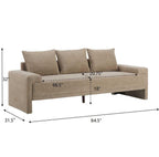 Algora 84.5 in. Modern Velvet Sofa for 3 Seating.