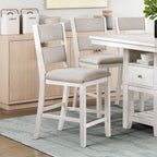 Counter Height Dining Set with Storage and 6 Chairs.