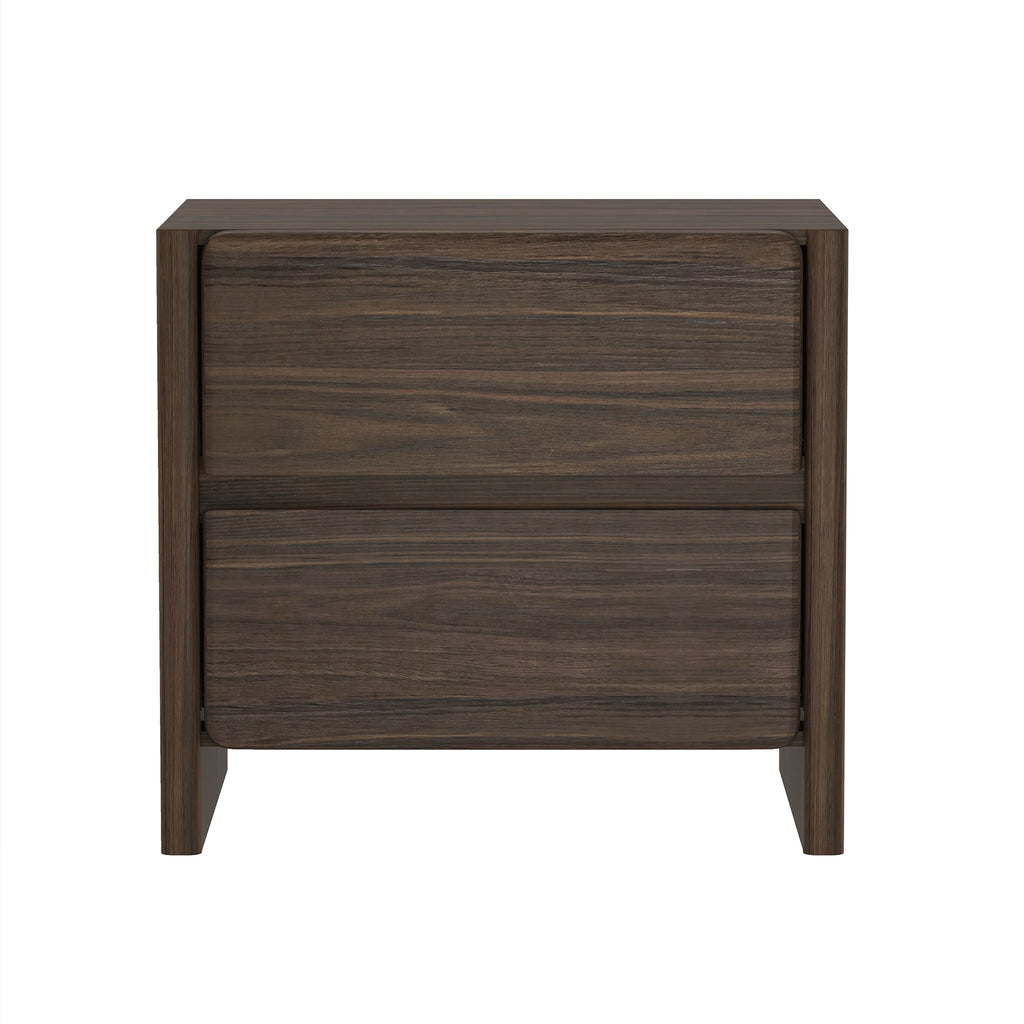 Linda 24' Nightstand in Walnut Brown (2-Drawer)
