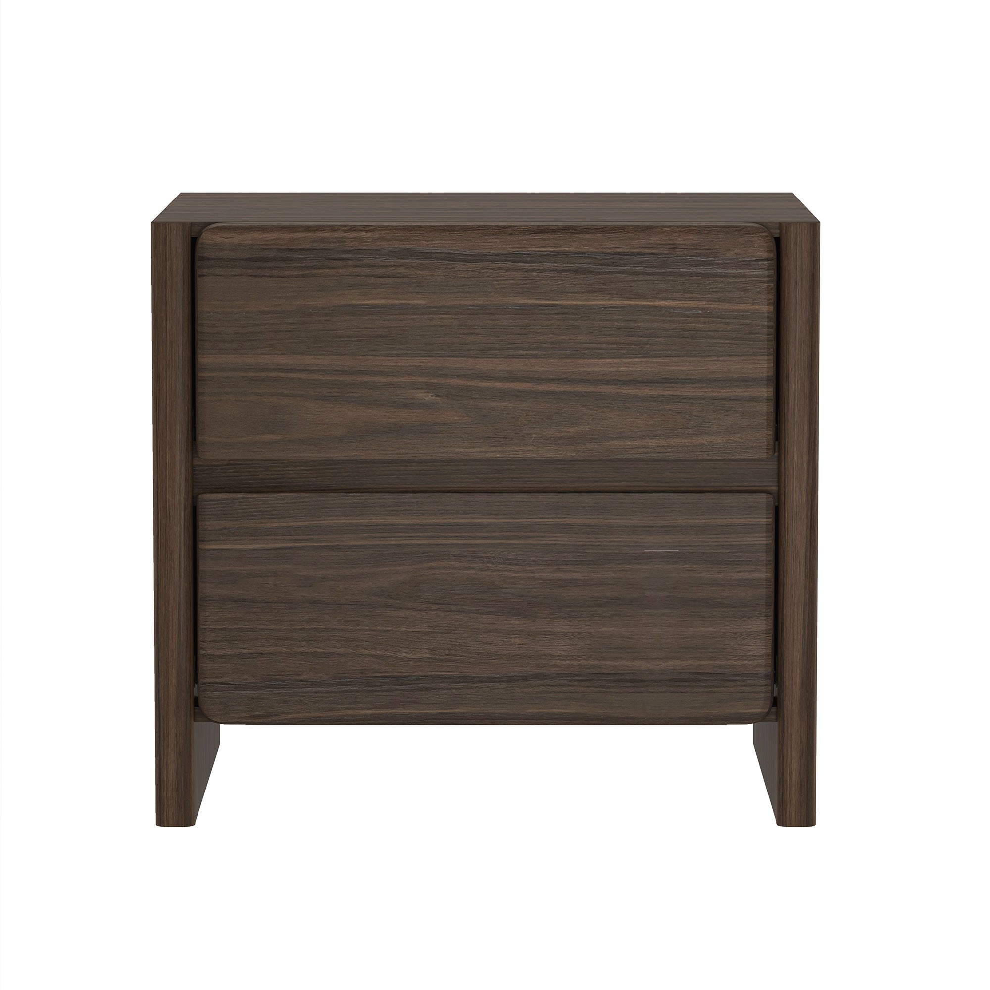 Linda 24' Nightstand in Walnut Brown (2-Drawer)