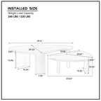 2-Piece Modern Irregular Coffee Table Set for Your Living Room.