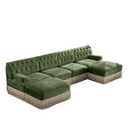 4-Seater Cloud Modular Sectional Sofa with Ottomans.
