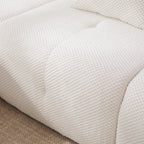 73' Modern Modular Sectional Sofa Loveseat, 2 Seater Tufted Comfy Cloud Tufted Floor Convertible Couch with 2 Pillows, Boneless Conversion Sofa for Living Room,Office, Apartment,Guestroom, Ivory