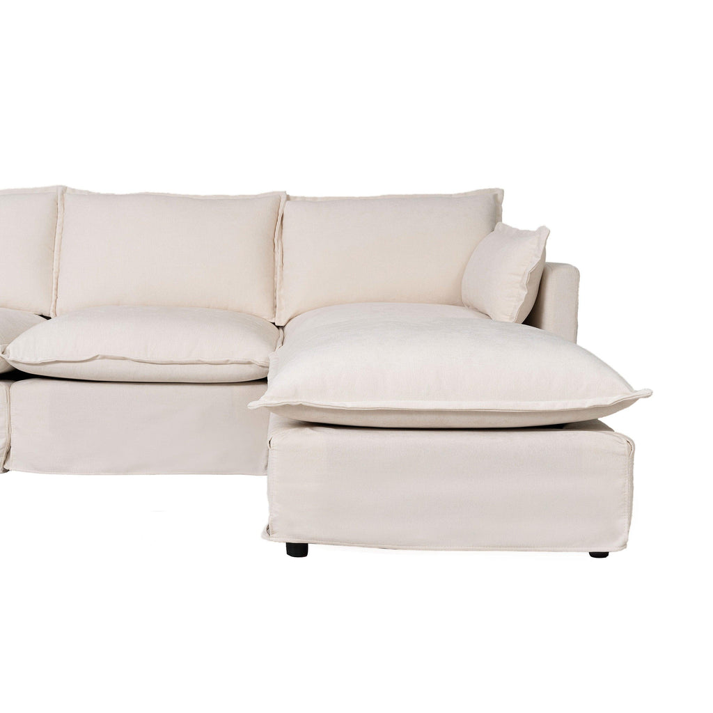 Modern Modular Sectional Sofa with Ottoman - 4-Seater.