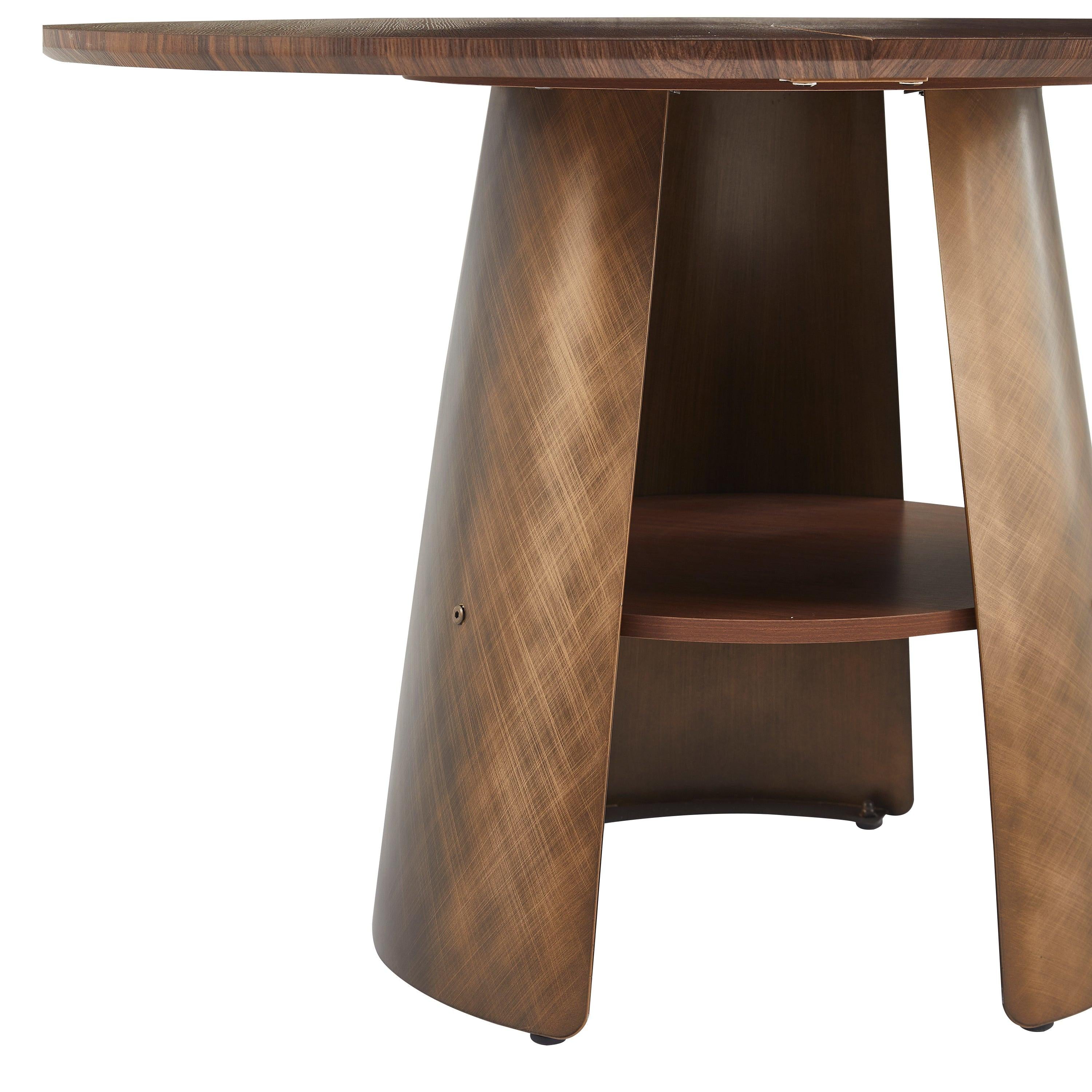 47.25 Inch Round Dining Table for 4-6 People.