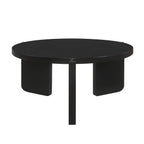 Round Wooden Coffee Table, Black.