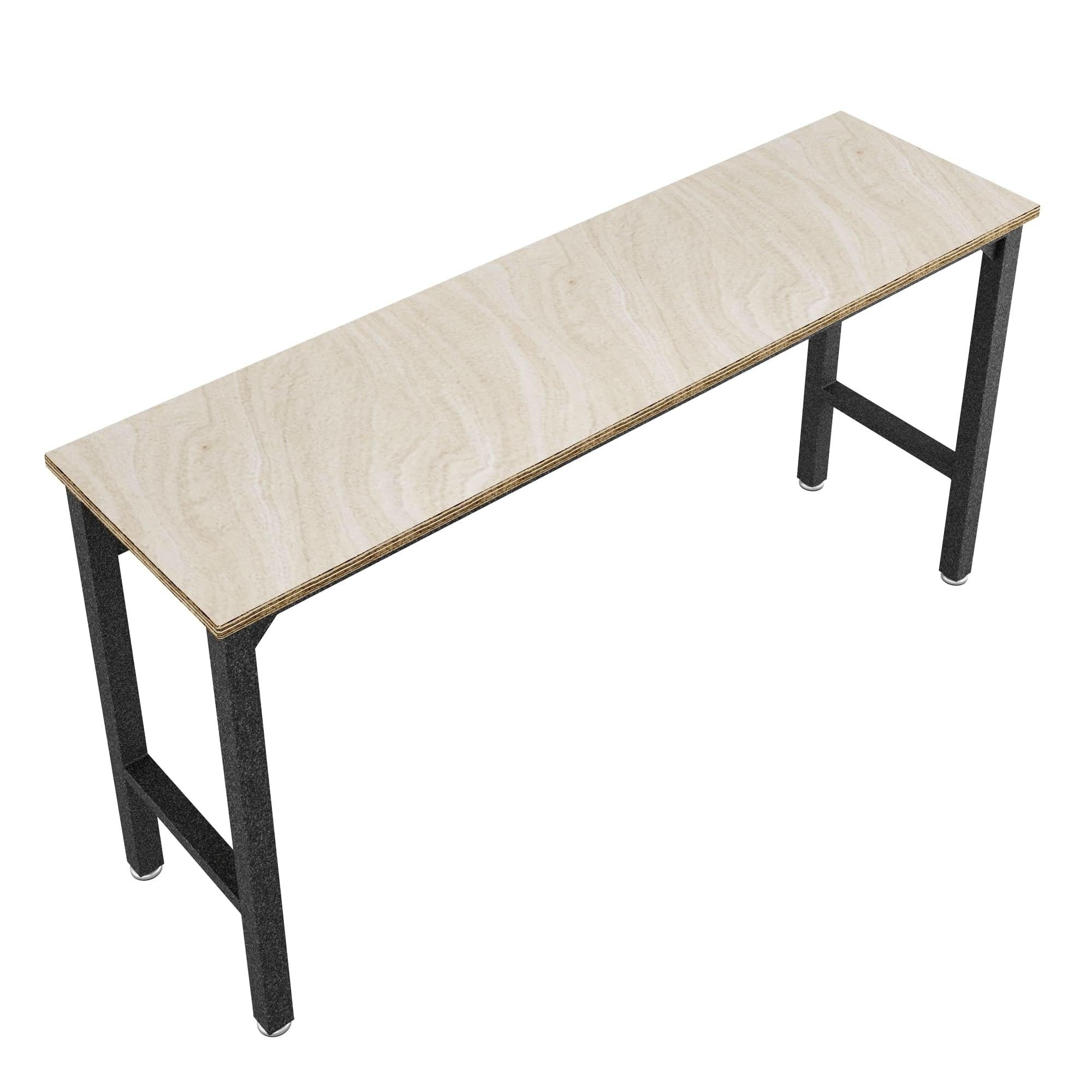 Dark Gray Metal Garage Table | Durable Workspace Solution.