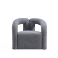 Darian Boucle Lounge Chair in Gray.
