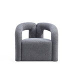 Darian Boucle Lounge Chair in Gray.