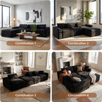 High-Resilience Boneless Sponge Sofa - Flexible Configurations.