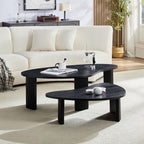 2-Piece Modern Irregular Coffee Table Set for Your Living Room.
