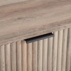 Dumbo 35' Fluted Dresser in Rustic Gray (3-Drawer).
