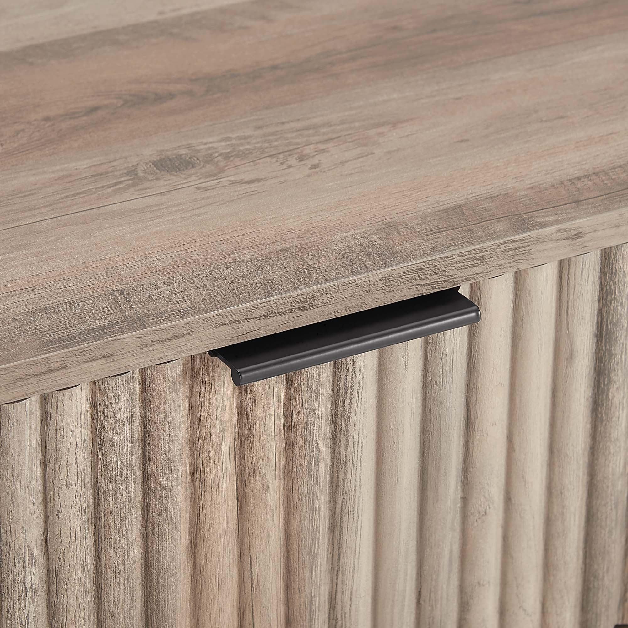 Dumbo 35' Fluted Dresser in Rustic Gray (3-Drawer).