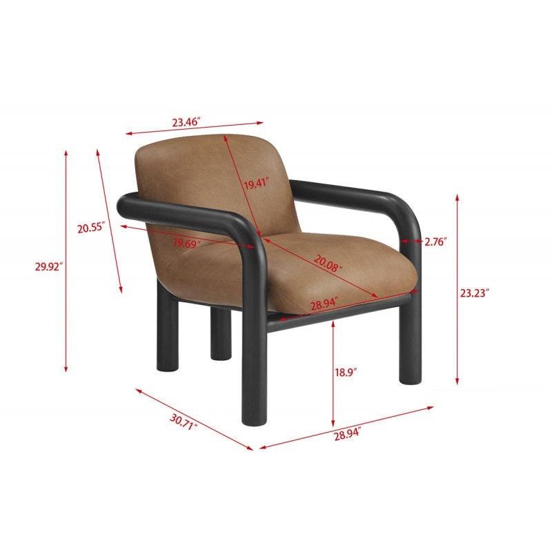Modern Faux Leather Accent Chair for Living Room.
