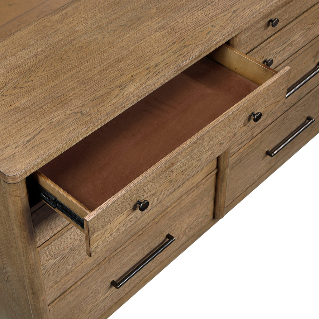 Modern 8-Drawer Dresser for Bedroom Storage.