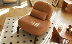 Accent Chair with Solid Wood Legs for Cozy Spaces.