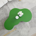 50 Inch Green Fiberglass Coffee Table for Living Room.
