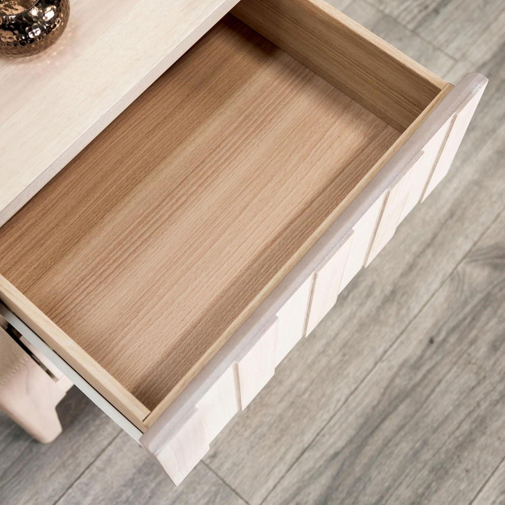 Mid-Century Modern Nightstand with Hidden Handles.