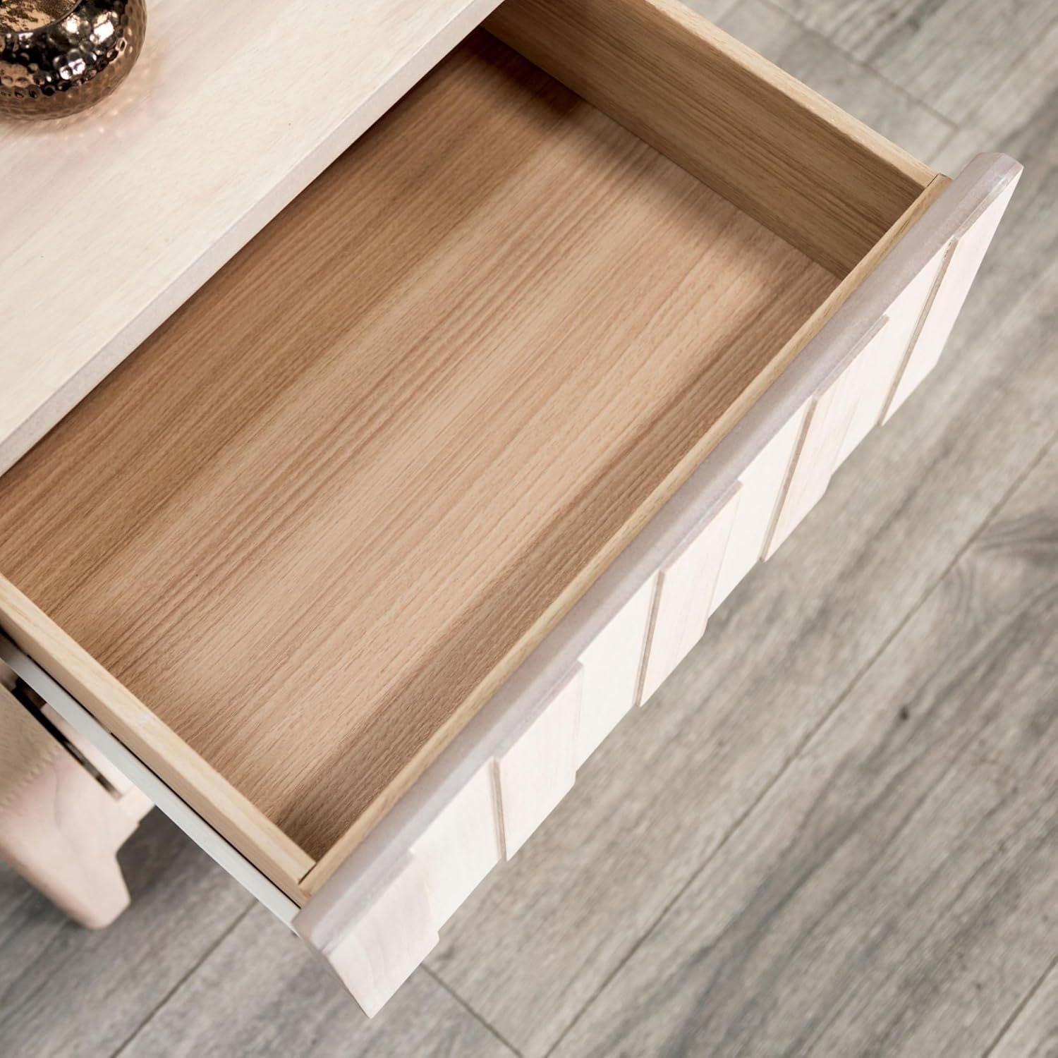 Mid-Century Modern Nightstand with Hidden Handles.