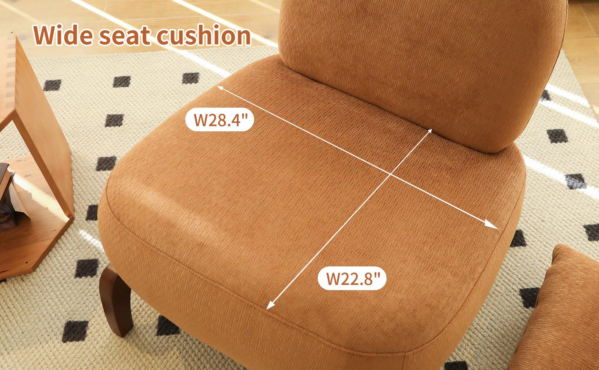 Accent Chair with Solid Wood Legs for Cozy Spaces.