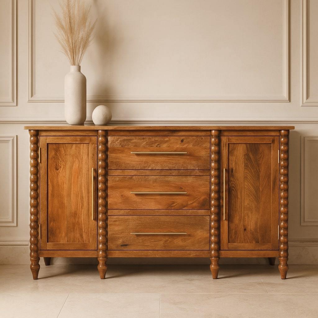 Artisan Furniture Solid Wood Spindle Sideboard.