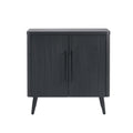 Jodie 31' Fluted Accent Cabinet in Charcoal Gray