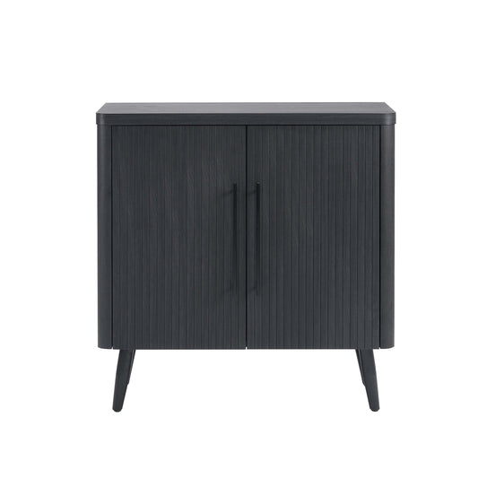 Jodie 31' Fluted Accent Cabinet in Charcoal Gray