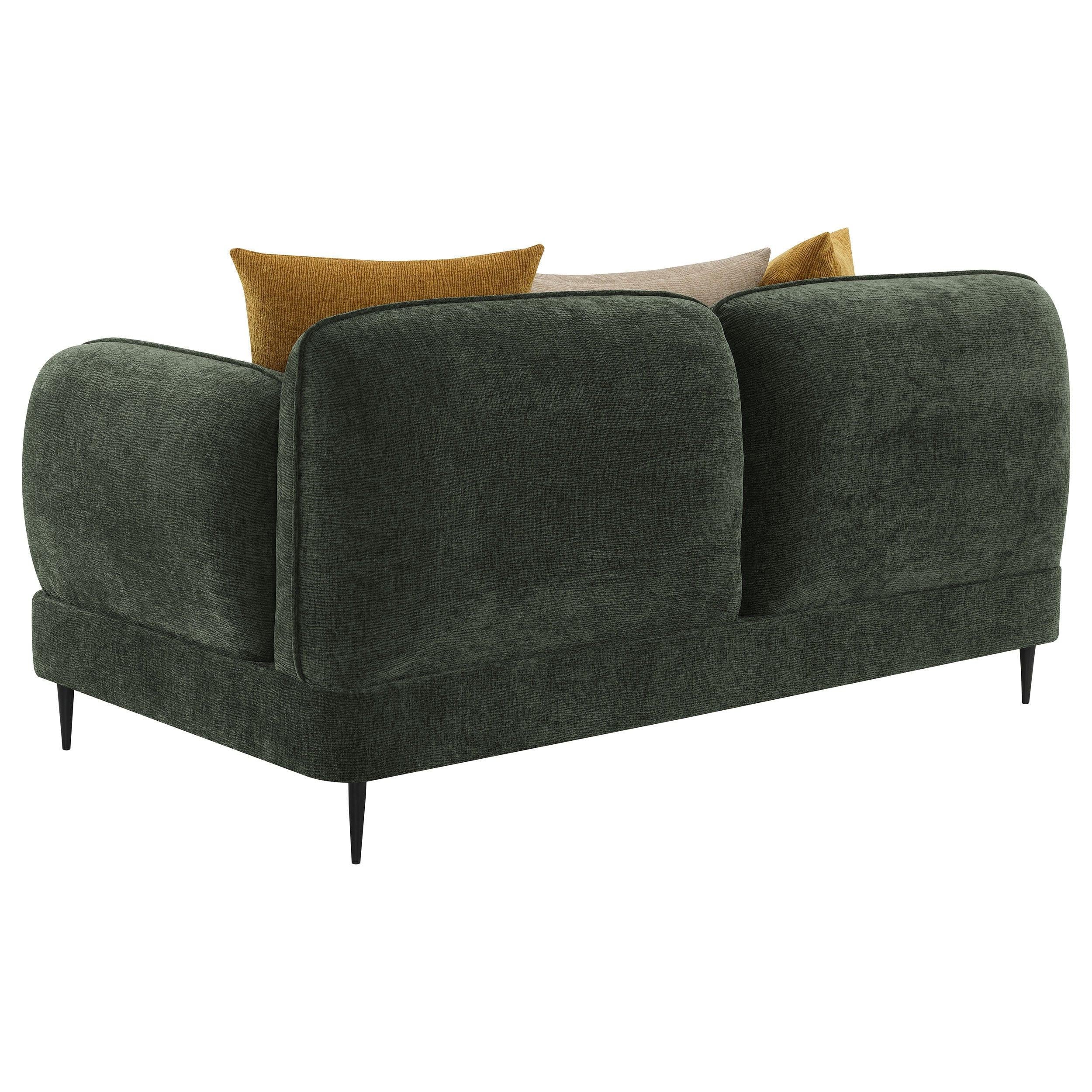 Repley Green Upholstered Sofa Set - Chenille Design.