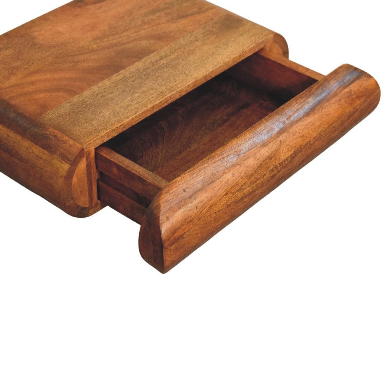 Solid Wood Wall-Mounted Bedside - Artisan Furniture.