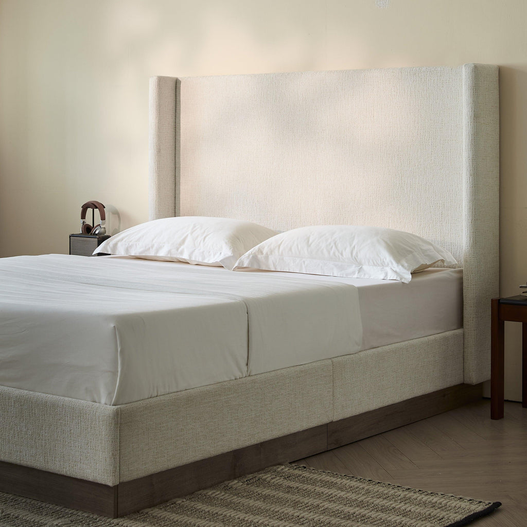 Hosford Upholstered Wingback Bed King - Elegant Design.
