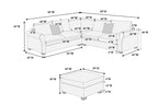 4pc Sectional Set with Matching Pillows and Ottoman.