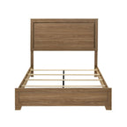 Queen Size Walnut Chestnut Bedroom Set with Dresser and Mirror.