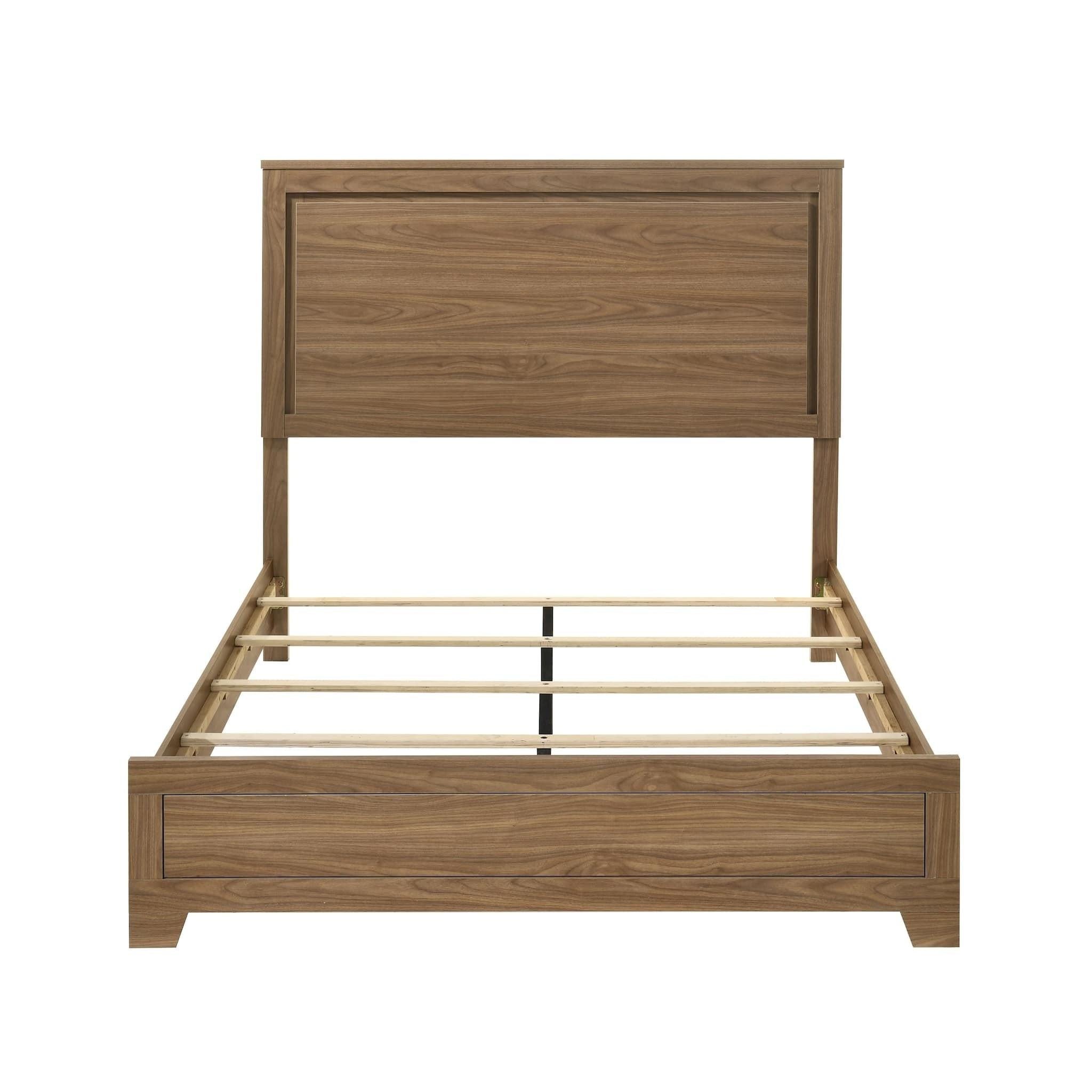 King Size Bed Panel Headboard in Walnut / Chestnut Brown.